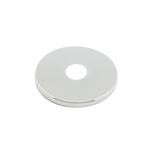 Flange - Brass Round Flange Flora Art No. 15mm & 10mm Thread Size, 70mm Dia, Polished CP Finish, Silver Color, 1-5 Inch Size
