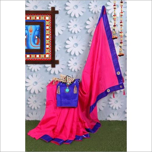 Zoya Silk Saree With Designer Lace - Silk Material, 5.5 Mtr Length, Multicolor Design | Suitable For All Seasons with Dry Clean Care