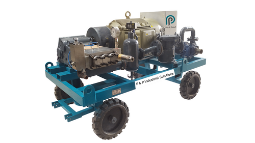 Electric Hydro Test Pump - Triplex Plunger Design Compact & Silent Motorized Operation | Reliable Efficient Performance for Boilers Pressure Vessels & Pipes
