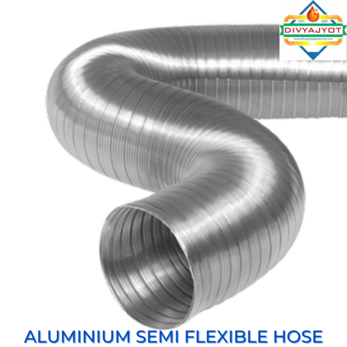 Semi Rigid Flexible Aluminium Ducting Hose - Diameter: 50mm to 500mm, Length: 10m | Shape: Round, Color: Silver, Temp Range: -30Â°C to +200Â°C