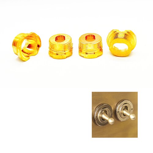 Brass Toggle Bush (Knurled) - Customizable Size & Finish | Elegant Brass Material Corrosion Resistant Durable Design for Various Applications