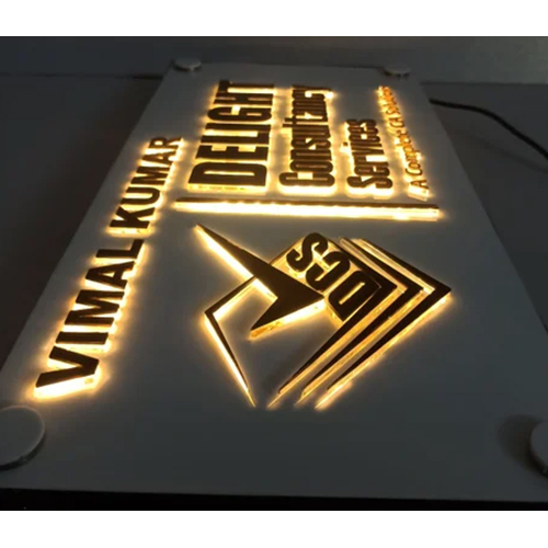 Acrylic Gold Name Plate - Durable Plated Acrylic Rectangle Shape Elegant Golden Finish Perfect for Home and Office Use