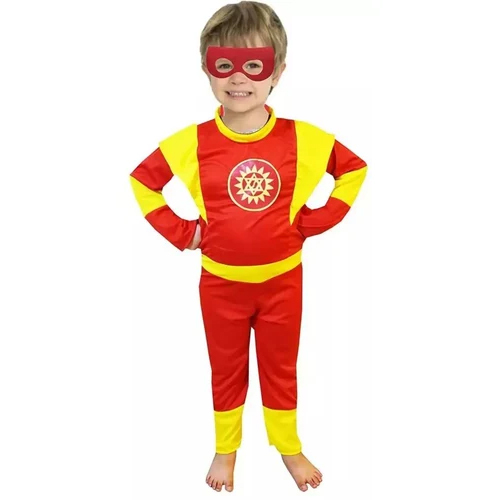 Kids Shaktiman Costume Dress - Color: Red And Yellow