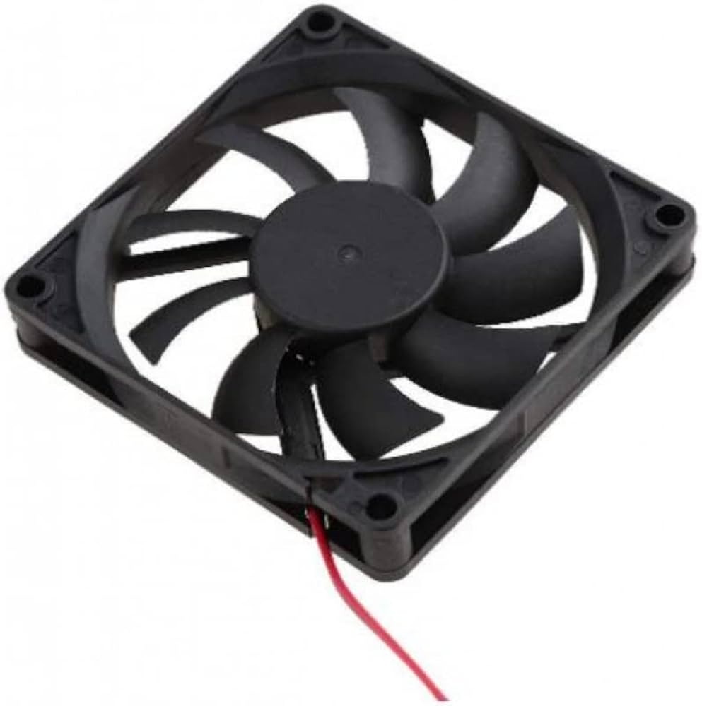 12V Dc 8015 Cooling Fan - 80X80X15Mm Size - Color: Black